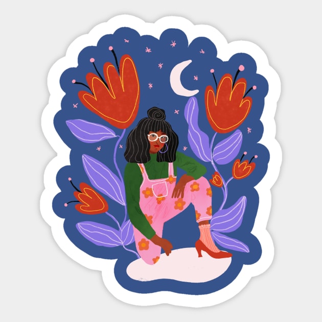 Moon Goddess Sticker by Gigi Rosado